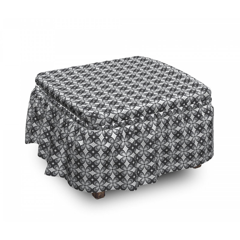 Housse pour repose-pieds motif floral