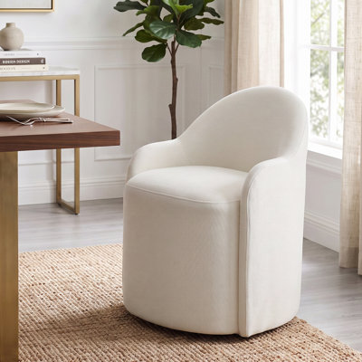 Upholstered Dining Chairs with Hidden Casters