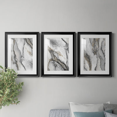 " Abstract Ink Fantasy I " 3 - Pieces Painting Print