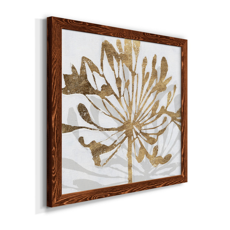Toile encadrée de qualité supérieure Golden Gilt Bloom II - prête à être accrochée, H 20 po x l 20 po x P 1,5 po