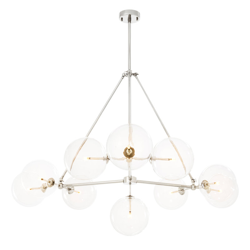 Bermude 10 - Light Chandelier, Nickel