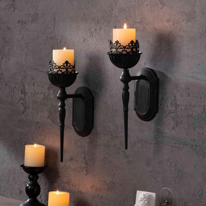 Hanging Iron Wall Candle Holder