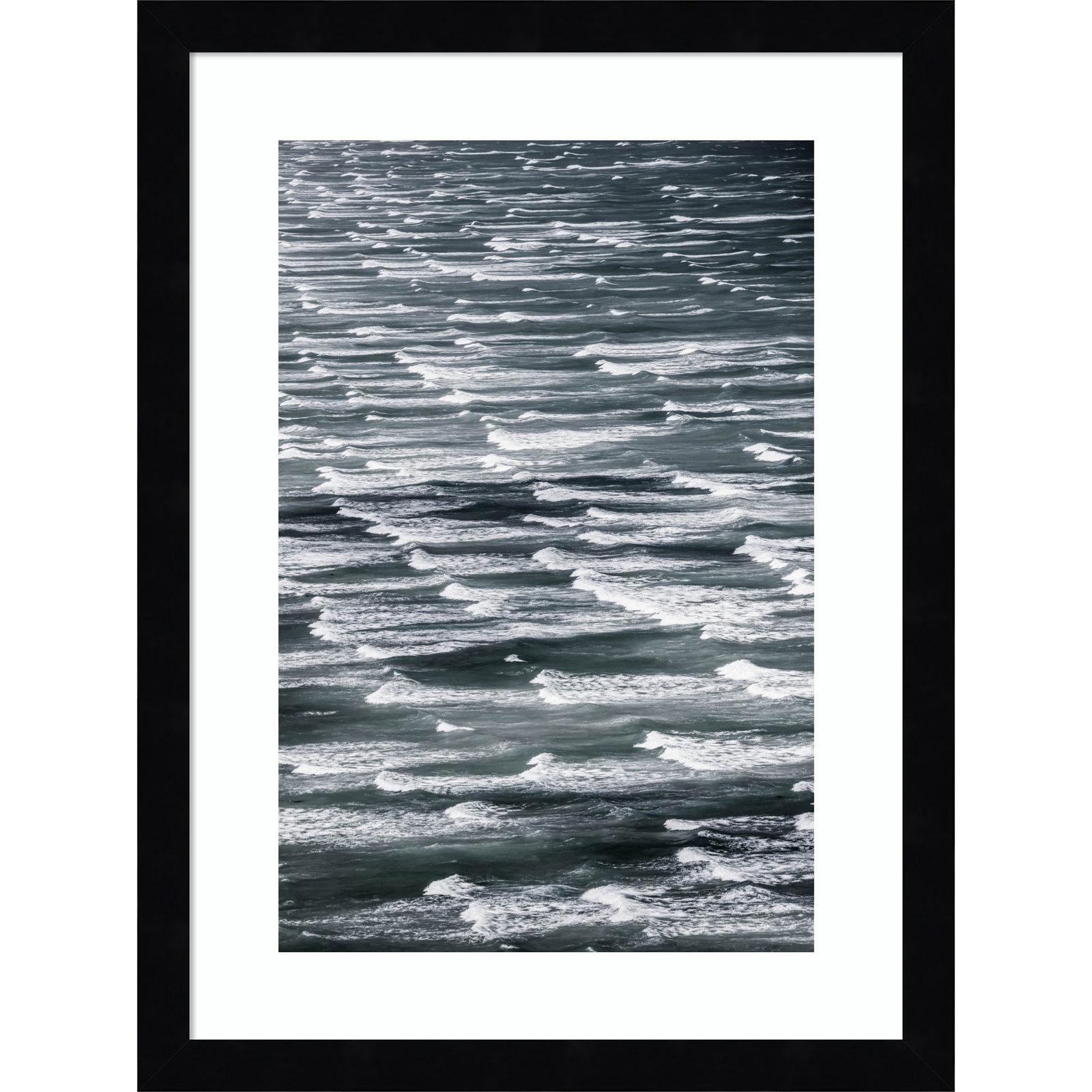 Daisey "Infinite Waves 02" Print, Black Framed, 17" H x 13" W