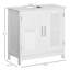 Armoire moderne sous le lavabo avec 2 portes, armoire de salle de bain piédestal sous le lavabo, meuble-lavabo avec tablettes réglables