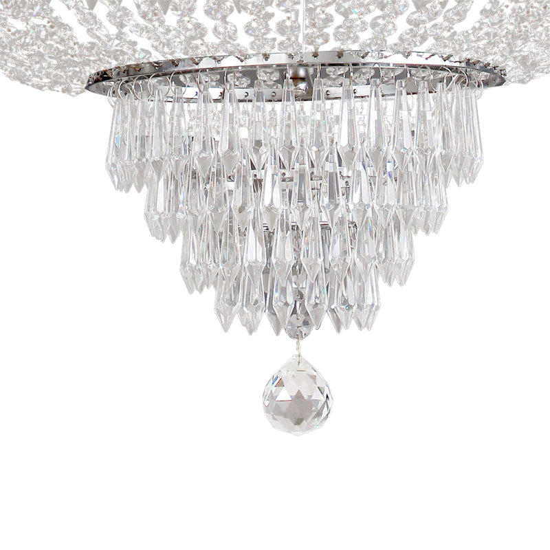 Sato 9 - Light Dimmable Empire Chandelier, Silver