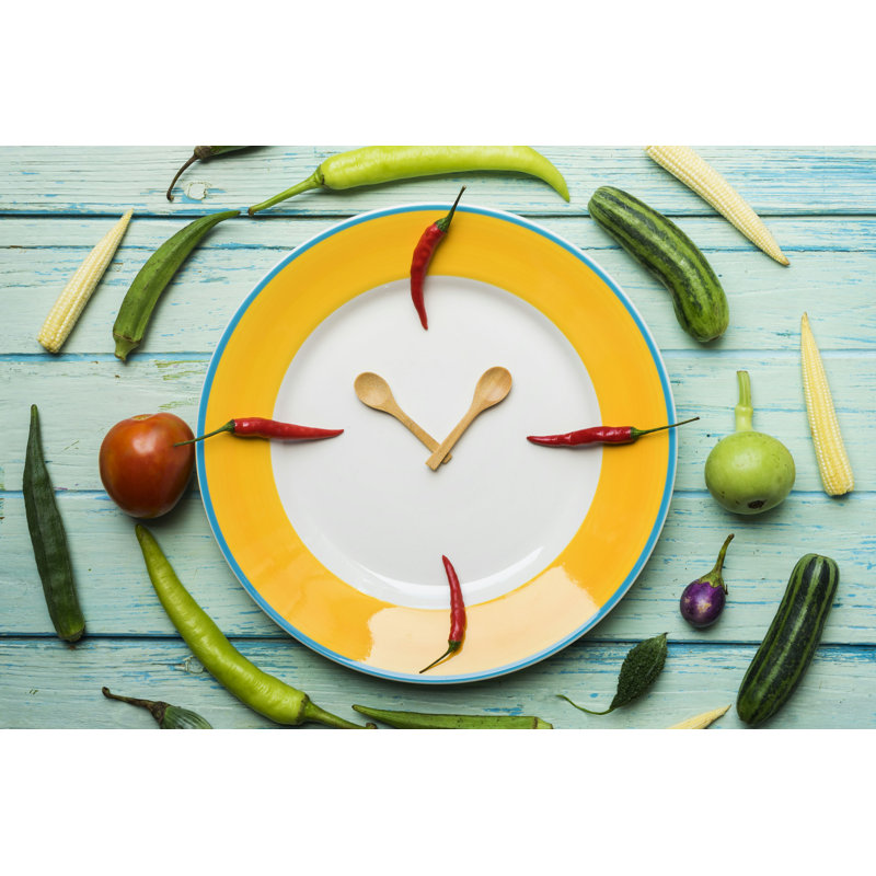 Deoveon " Food Clock ", 8" H x 12" W  