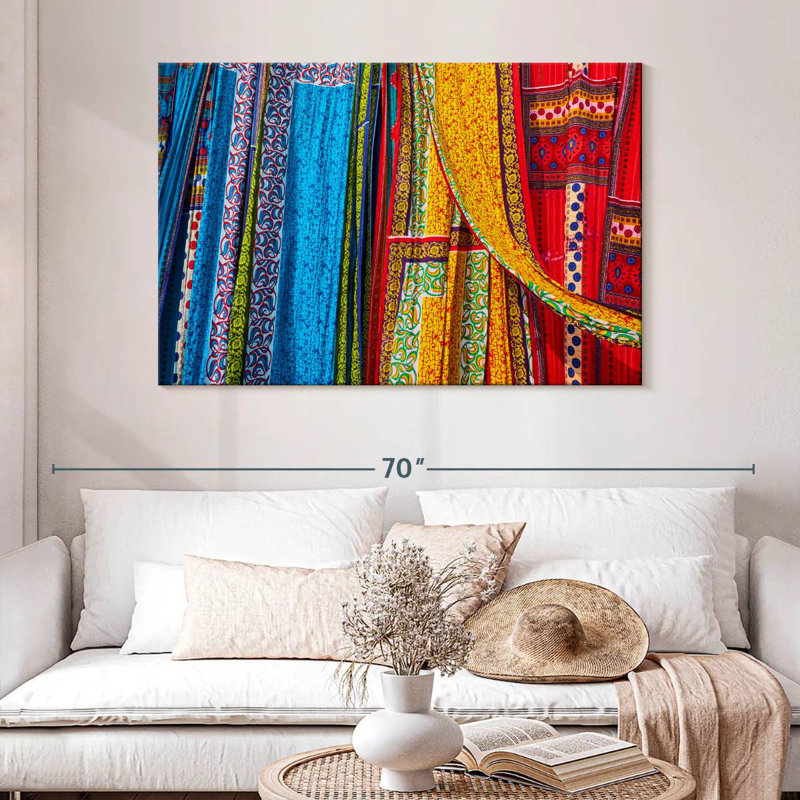 Sari Fabrics, 32" H x 48" W