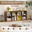 8-cube Bookcase Bookshelf With 2 Anti-tipping Kits Storage Organizer Rustic Brown