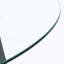 Table ronde moderne en verre trempé transparent de style simple