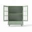 Armoire de rangement avec portes doubles en verre et tiroir