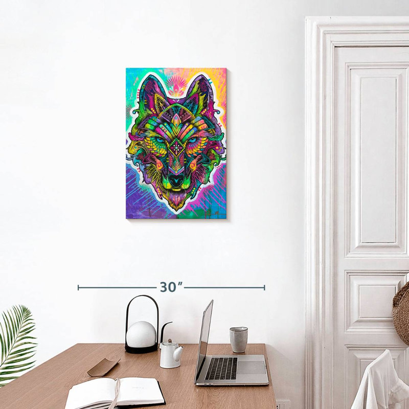 Brampt Wolf Shaman, 24" H x 16" W
