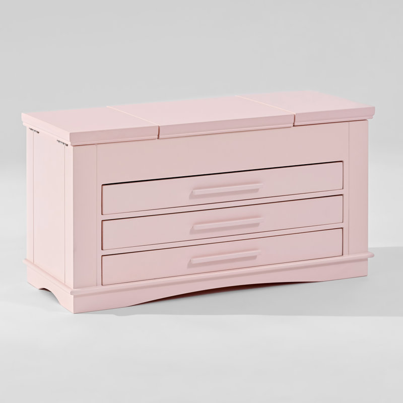 Grande boîte à bijoux contemporaine, Rose