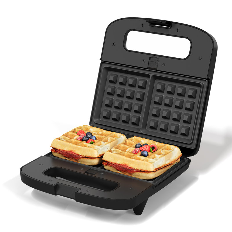 3 In 1 Electric Waffle, Grill & Sandwich Maker, Black