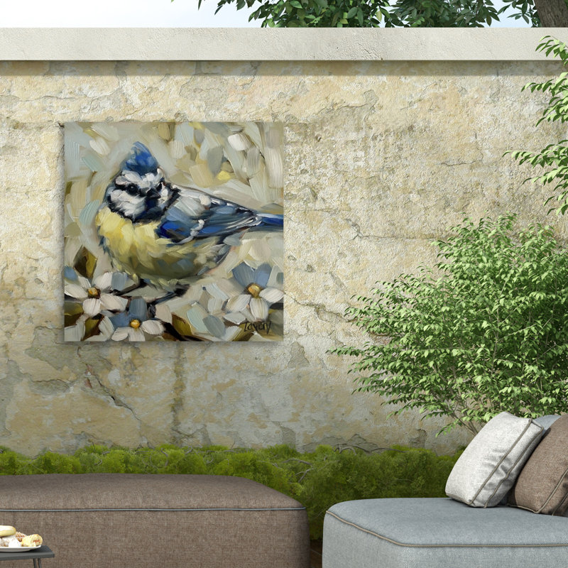 Andrea Lavery Garden Visit Outdoor  Canvas, 14" H x 14" W