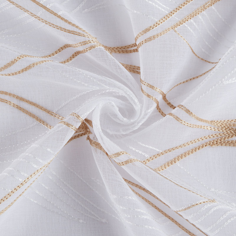 Paire de rideaux transparents avec œillets Ginny, Or, L 38 po x L 96 po