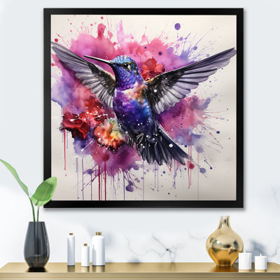 Hummingbird Fluttering Jewel - Hummingbird Wall Art