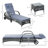 Kloss Outdoor Metal Chaise Lounge with Table , Cushion Included-626009554-573405814