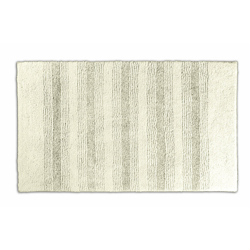 Maaza Nylon Bath Rug with Non-Slip Backing, Ivory, 2' x 3' 4"