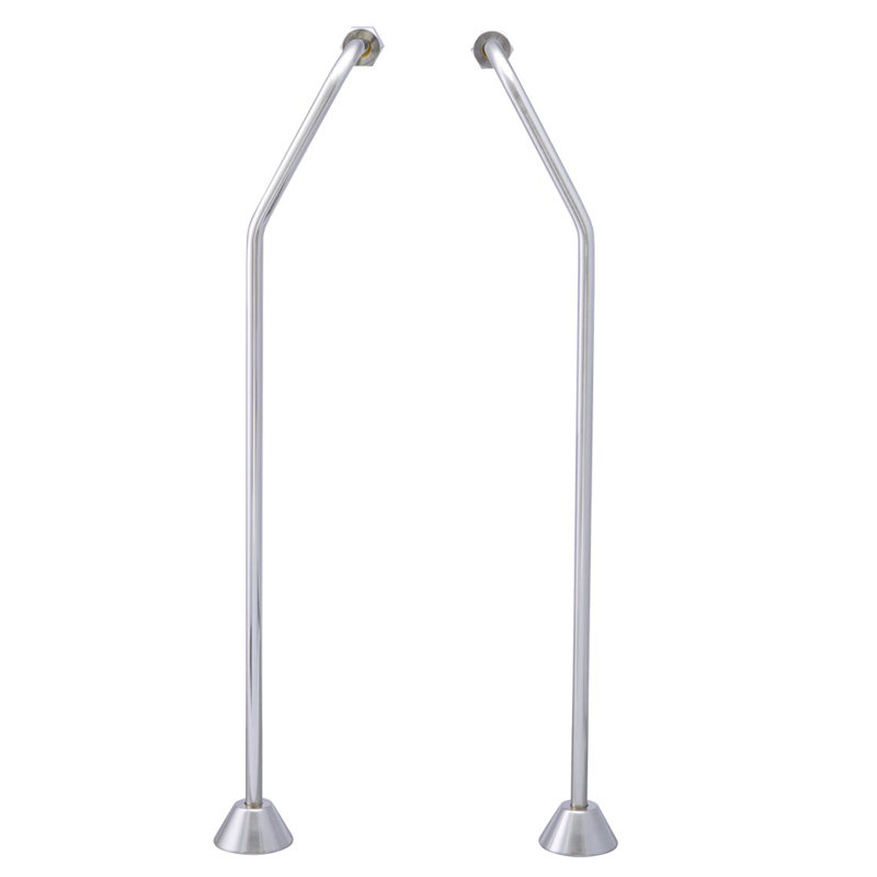 Clawfoot Tub Double Offset Supply Lines, Chrome
