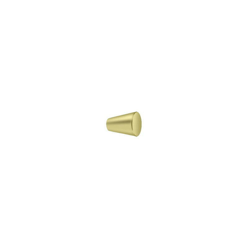 Conical Knob, Polished Brass, 0.75"