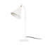 Lampe de table moderne blanche, corps en métal, 11,0 po de diamètre x 19,7 po de hauteur | Douille E27, 40 W maximum, câble de 6,6 pi | Design scandinave, couleur unie élégante pour la maison et le bureau, éclairage de fantaisie élégant-1633740088