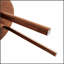 Table d'appoint ronde - Petite table d'appoint en chêne massif pour salon, chambre et balcon, facile à assembler et durable