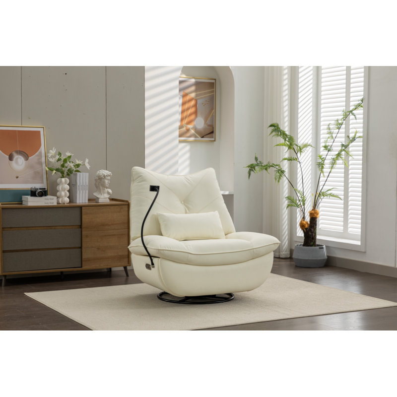 Fauteuil inclinable Montel, Polyuréthane blanc