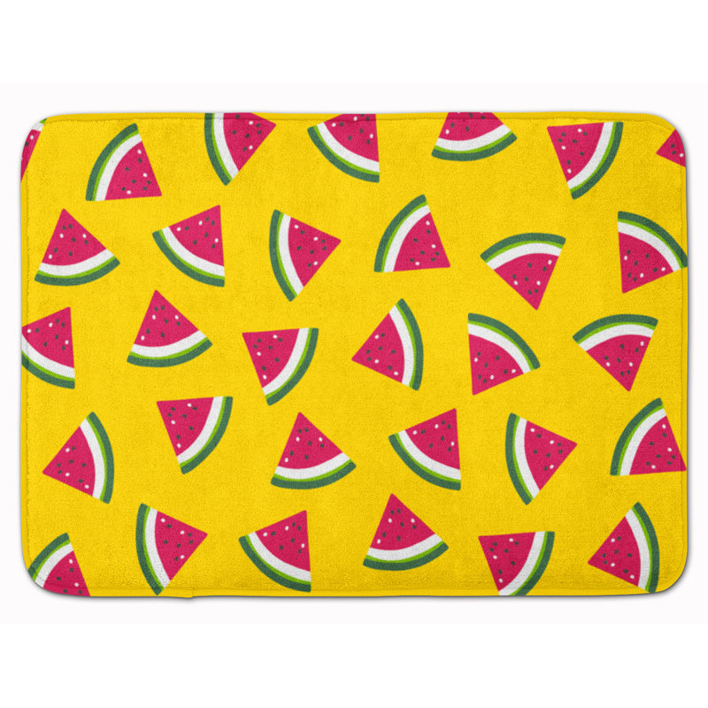 Memory Foam Non-Slip Bath Rug, Yellow