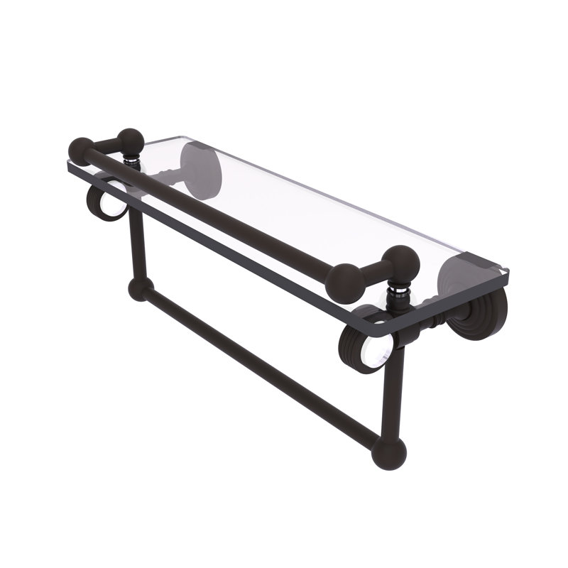 Support à tablette avec barre à serviettes Jarrell, H 5,5 po x l 16 po x P 6,8 po, Bronze huilé