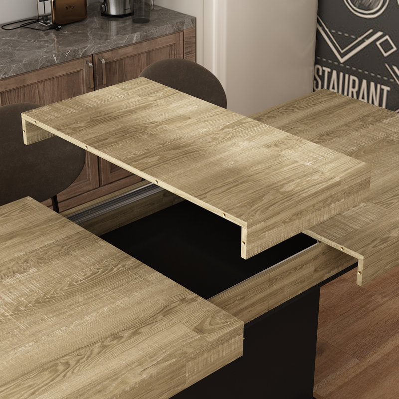 Azzedine Extendable Dining Table, Black