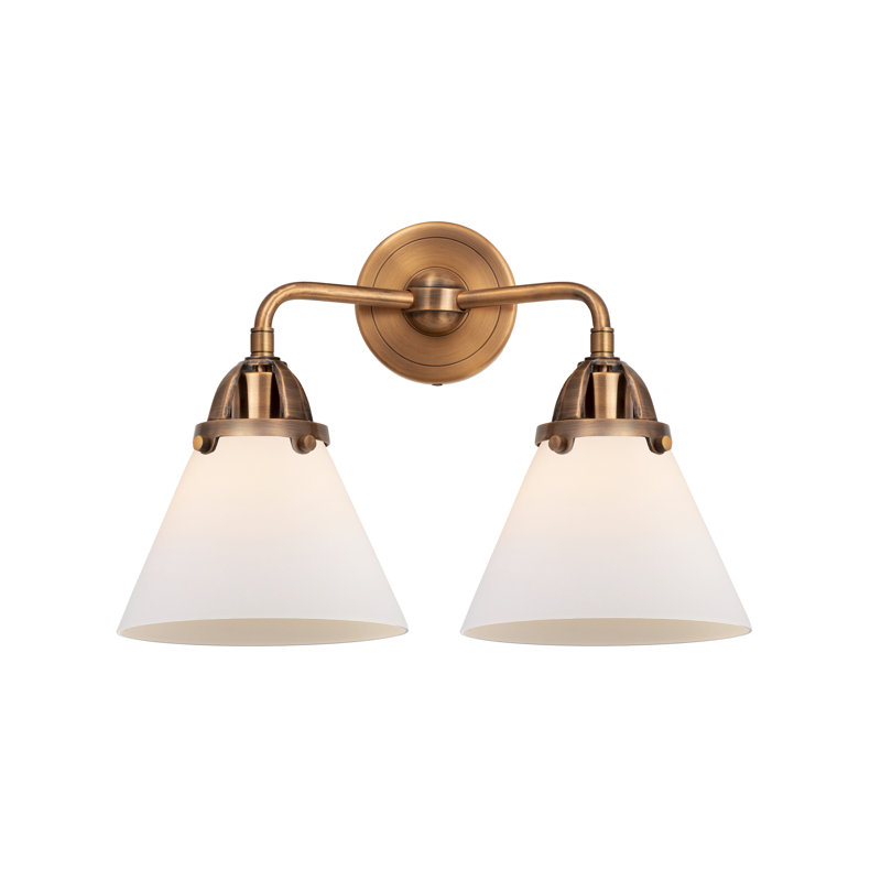 Shauna 2 - Light Vanity Light, Antique Copper, Matte White, Incandescent
