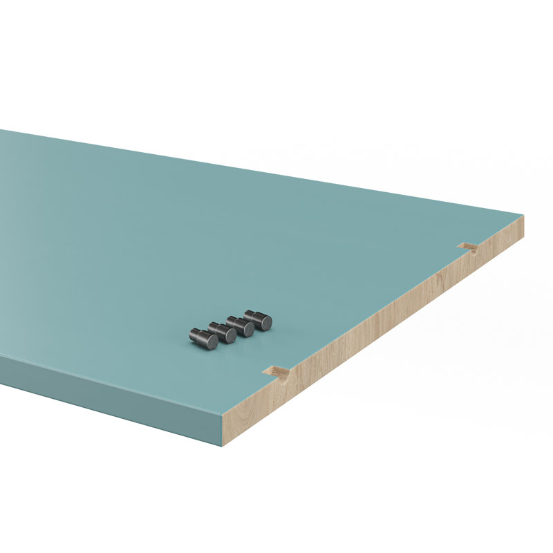 Grande tablette 100% bois massif pour garde-manger, bahuts, bibliothèques, armoires de salle de bain, Turquoise