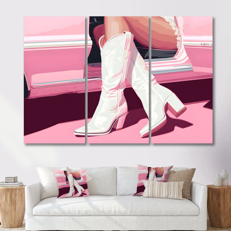 «Brown Cowboy Hat - Cowgirls», ensemble de reproduction d'art mural, Toile tendue, H 40 po x l 60 po x P 1 po