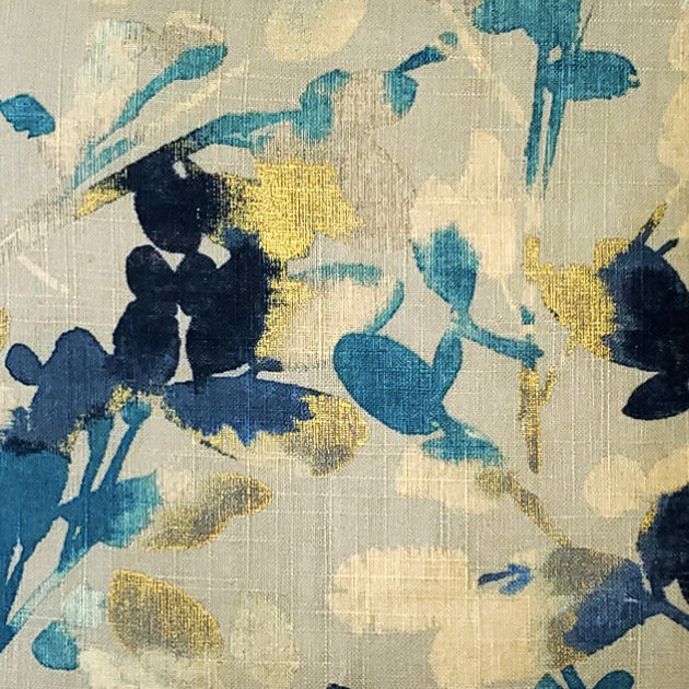 Floral Linen Throw Pillow