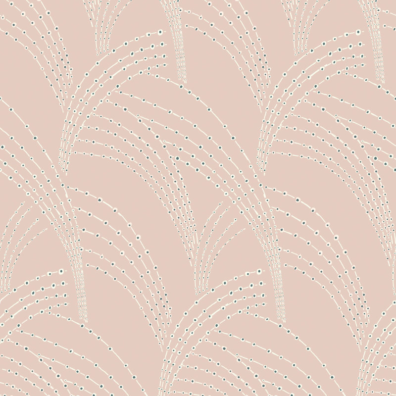 Sea Grass - papier peint rose