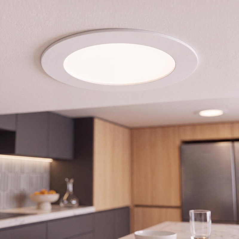 Luminaire encastré rond à panneau mince, 4.7" Diameter