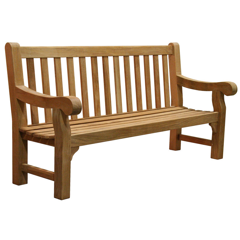 Beauchamp Solid Wood Teak Outdoor Bench