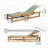 Outdoor Mesh Chaise Lounge With Durable Acacia Wood Frame, Perfect For Relaxing In The Sun-184769138