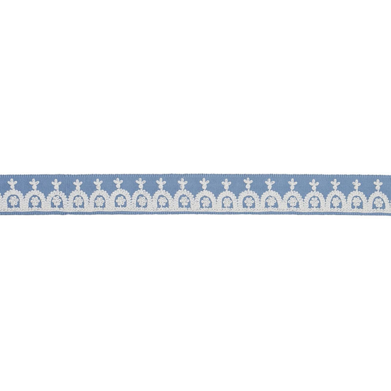 Noelia Embroidered Tape, Blue
