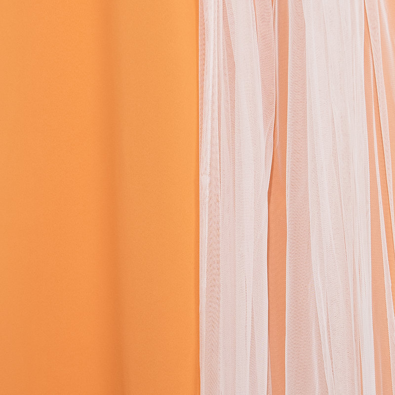 Rideau occultant en polyester Croyden, Orange