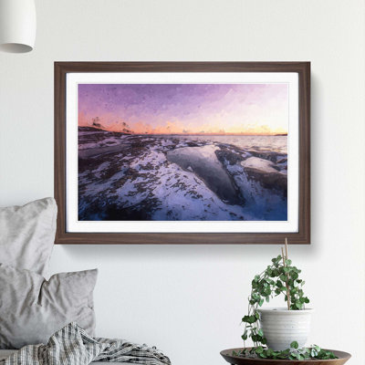 Ice Pool in Helsinki Finland in Abstract - Framed Print