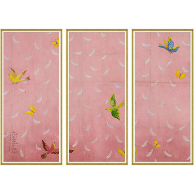 Feathers Triptych (Var. 1) Framed Print