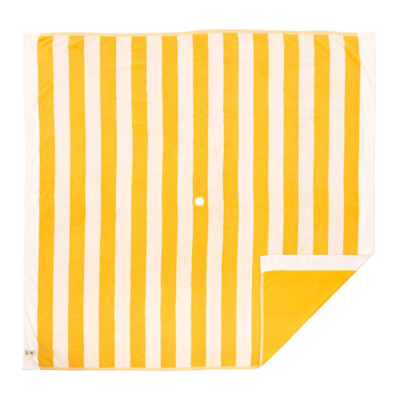 Couverture de plage, Jaune / Blanc