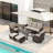 7-Piece Patio Furniture Set with Swivel Chair-859890214
