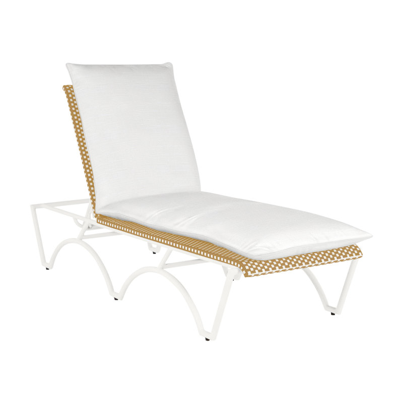 Chaise longue d'extérieur Savoy N-Dura, Craie / blanc / naturel, Pas de soudure, Dentelle Rollo