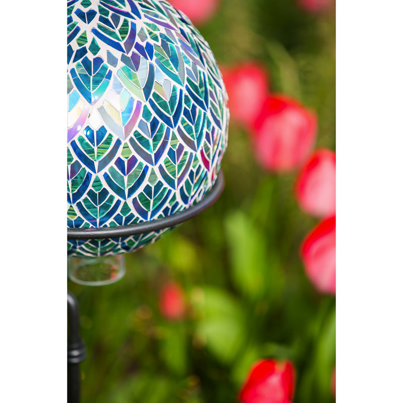 Globe terrestre réfléchissant mosaïque peacock Silvester