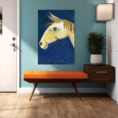 Mystique, cheval, regard, abstrait, fantaisiste, cheval contemporain, paysage, art mural