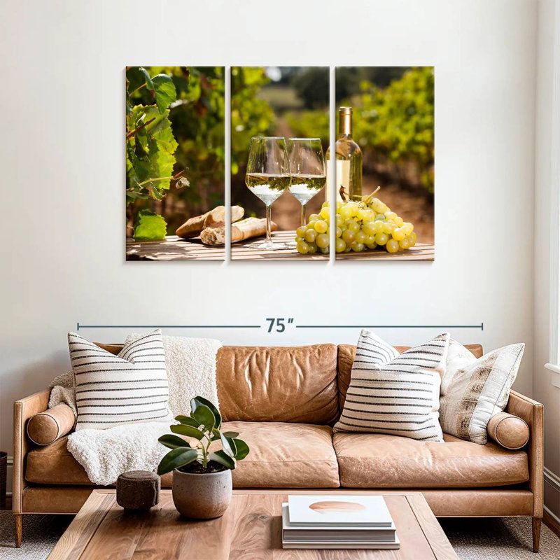 Yarlin Bread And White Wine, 36" H x 57" W