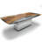 Camenta Walnut Metal Base Dining Table-87038684