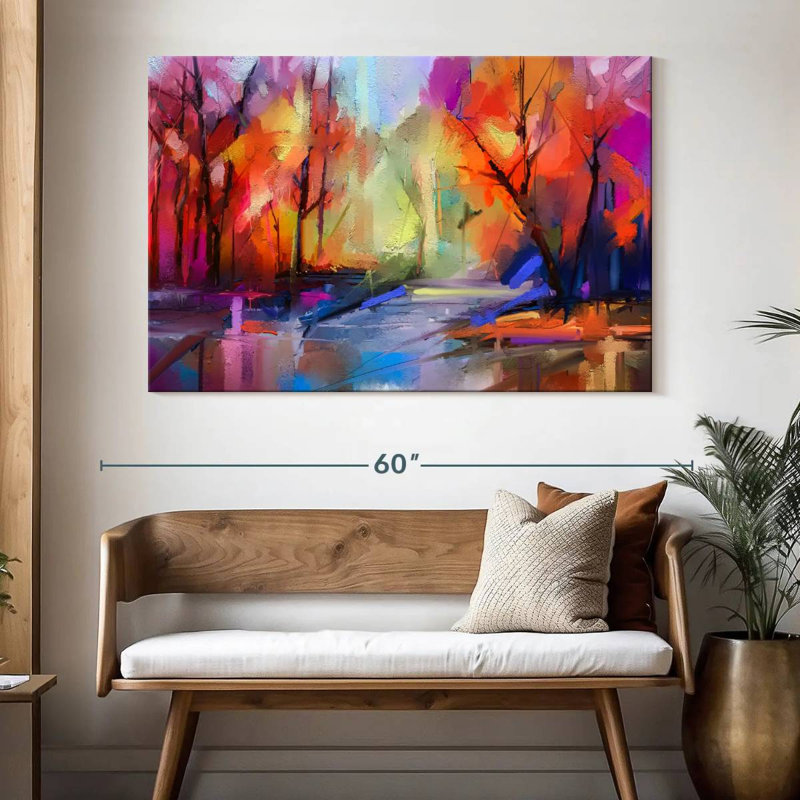 Avery Forest Lake Abstract, 34" H x 51" W